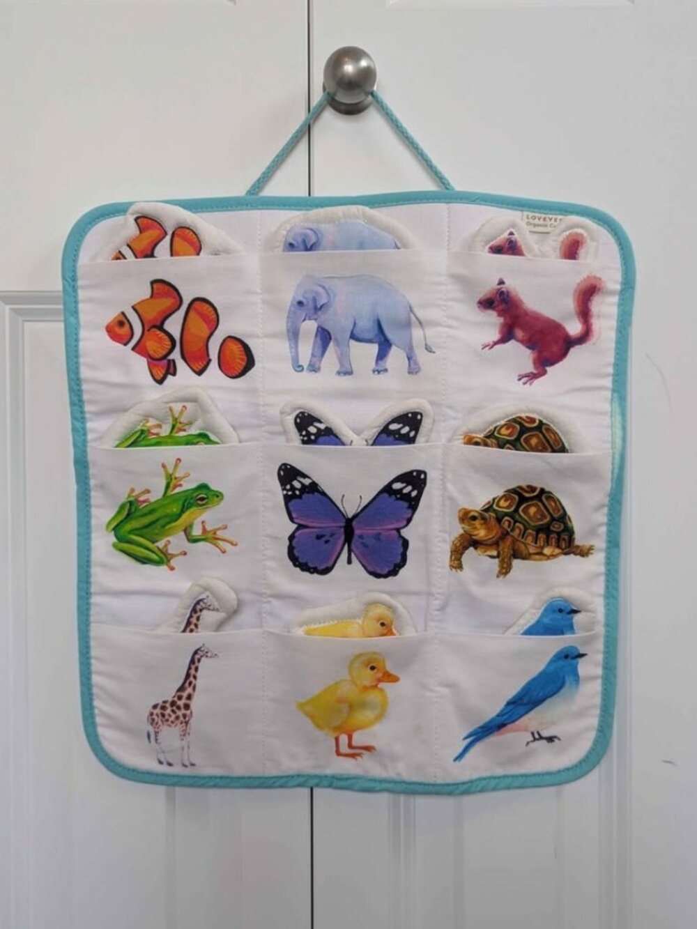Lovevery Quilted Critter Pockets (from The Realist Play Kit)